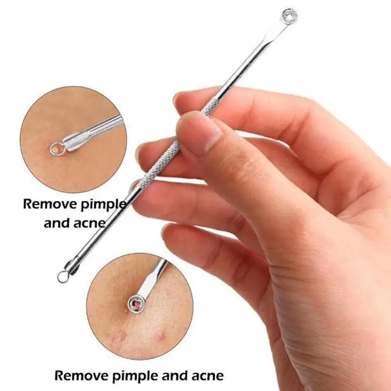 

9Pcs Acne Blackhead Remover Needle Tools set steel Beauty removal Tool Skin Face Blackspot Pimple Care Double-hea Y1B8