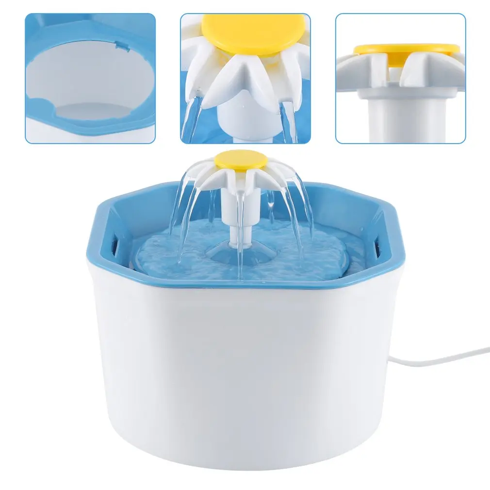 

54oz/1.6L Pet Dog Cat Water Fountain Electric Automatic Water Feeder Dispenser Container Water Fountain Filter For Pet Drink