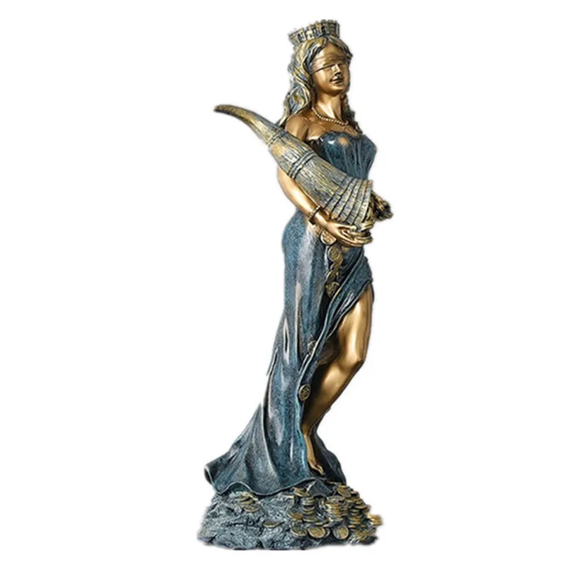 Богиня Фортуны Искусство Скульптура греческий бог богатства и денег Статуэтка