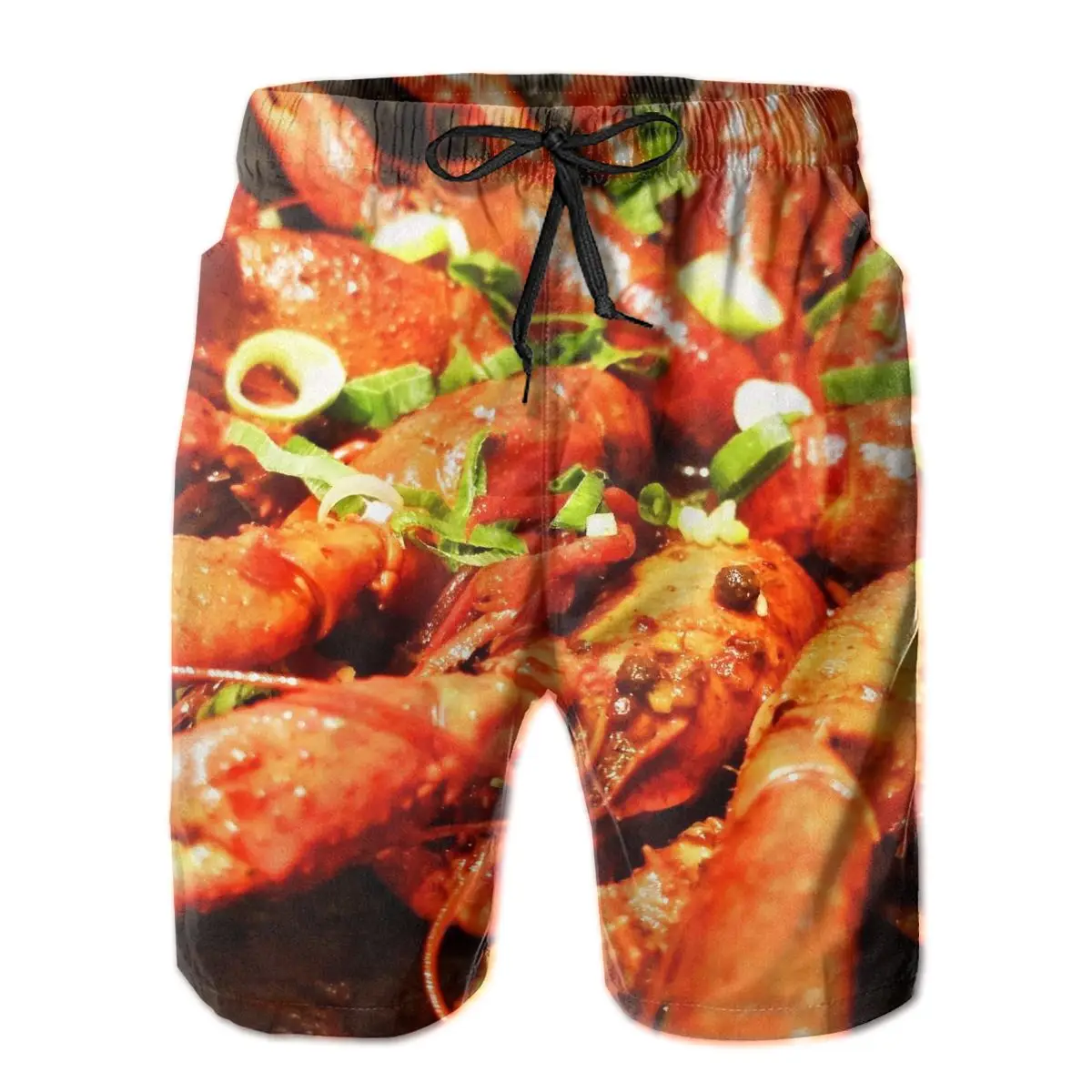 

Causal Breathable Quick Dry Funny Novelty Casual Crayfish Food Male Shorts