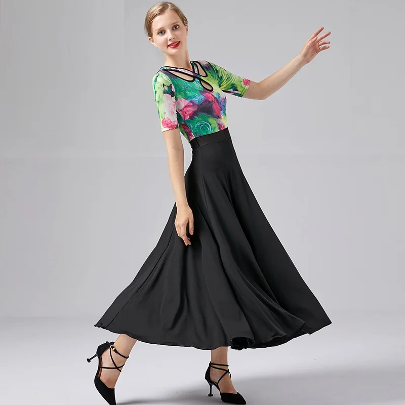 Платье для бальной комнаты с принтом женское платье вальса бальных танцев костюм