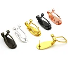 Серьги-гвоздики для ушей, латунные, золотистые, серебристые, 10 шт., 9x20 мм