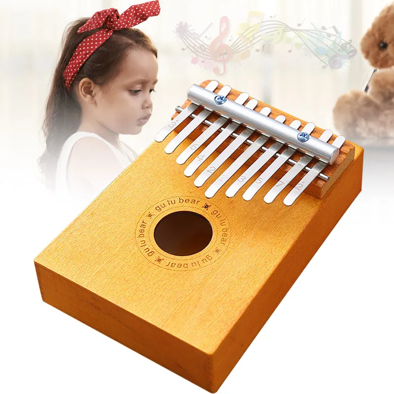 2020 калимба 10 клавишный большой палец пианино дерево красное портативный