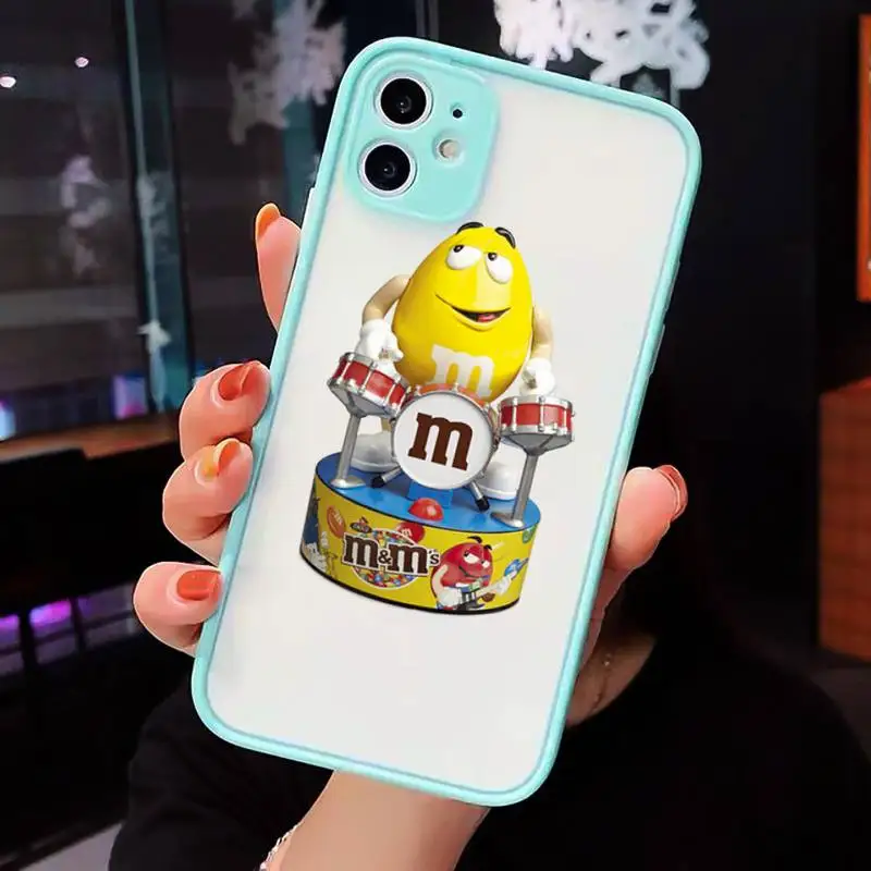 

M&M's Chocolate Nutella Bottle Phone Case Matte Transparent for iPhone 7 8 11 12 s mini pro X XS XR MAX Plus cover funda