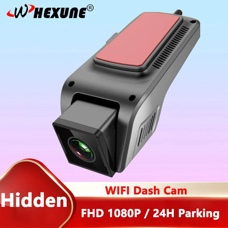 저렴한 숨겨진 대시 캠 WIFI 비디오 레코더 FHD 1080P 자동차 DVR 무선 APP Dashcam 감시 카메라 등록자 야간 투시경 G-센서