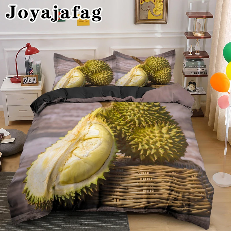 

Tropical Fruit Durian Pattern Twin King Queen Bedding Set Single Double Sizes Duvet Cover Sets Home Textile