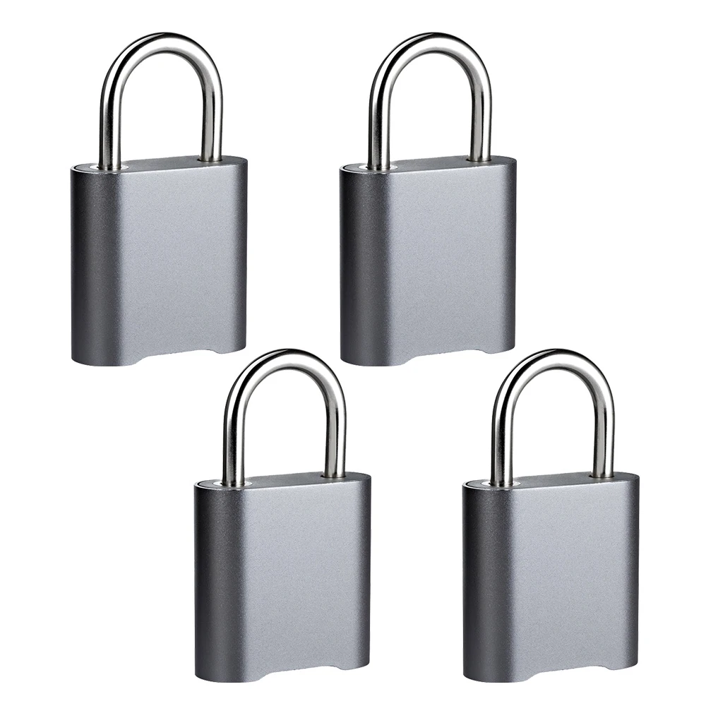 4 pcs Умный БЕСКЛЮЧЕВОЙ Bluetooth замок отпечатков пальцев IP65 Водонепроницаемый Cerradura Противоугонный замок с защитой от отпечатков пальцев замок для двери багажный замок - Цвет: 4 pcs