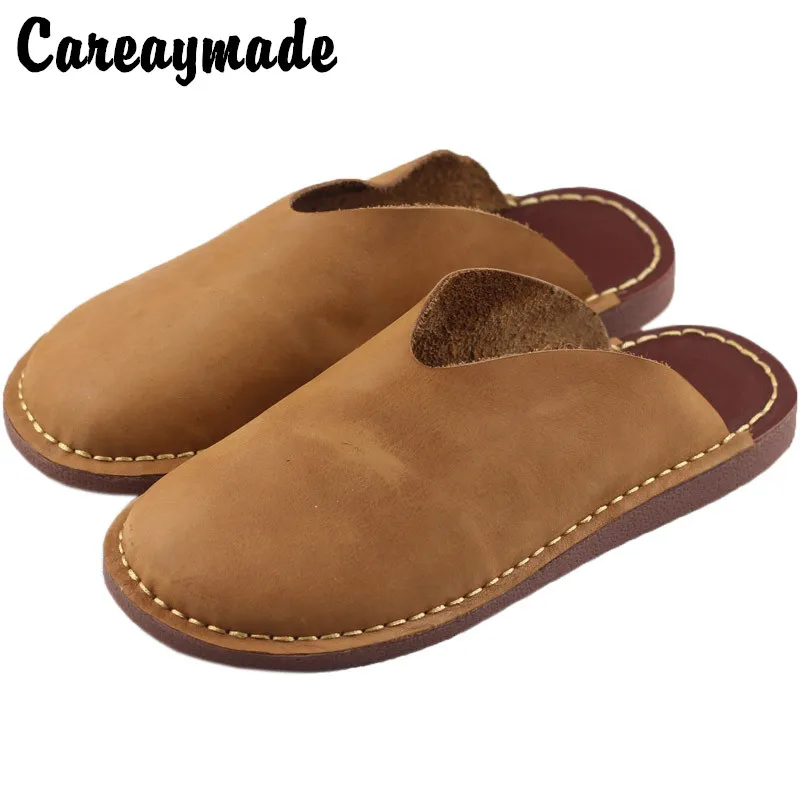 Тапочки Careaymade из коровьей шкуры женские сандалии на плоской подошве Женская