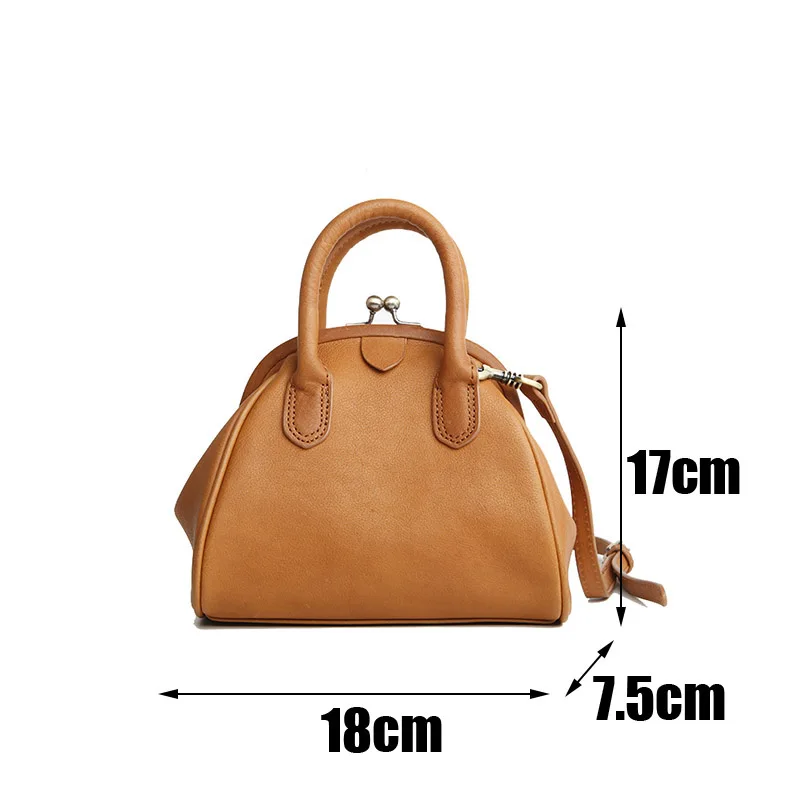 

EUMOAN Women's leather handbag, one-shoulder bag for literary ladies, sloping bag