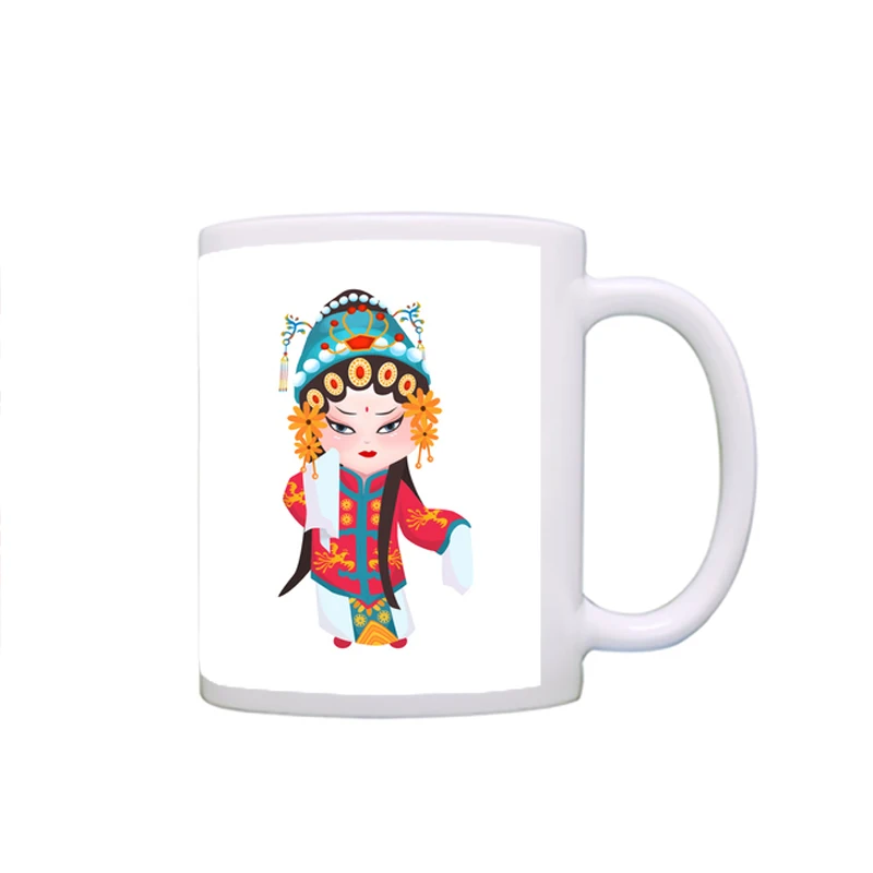 Креативная мультяшная кружка с изысканным рисунком старинной героини Пекинская