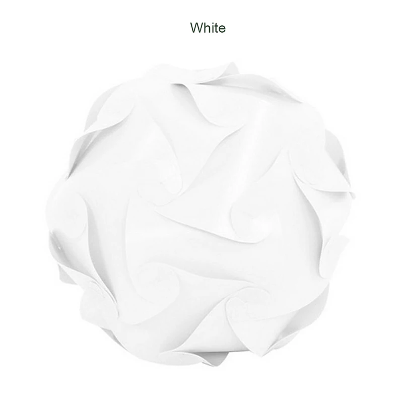 White Потолочная люстра 30 шт. DIY PP современный абажур головоломки светодиодный кулон мяч Роман лампа IQ для бара разноцветный - Цвет корпуса: White