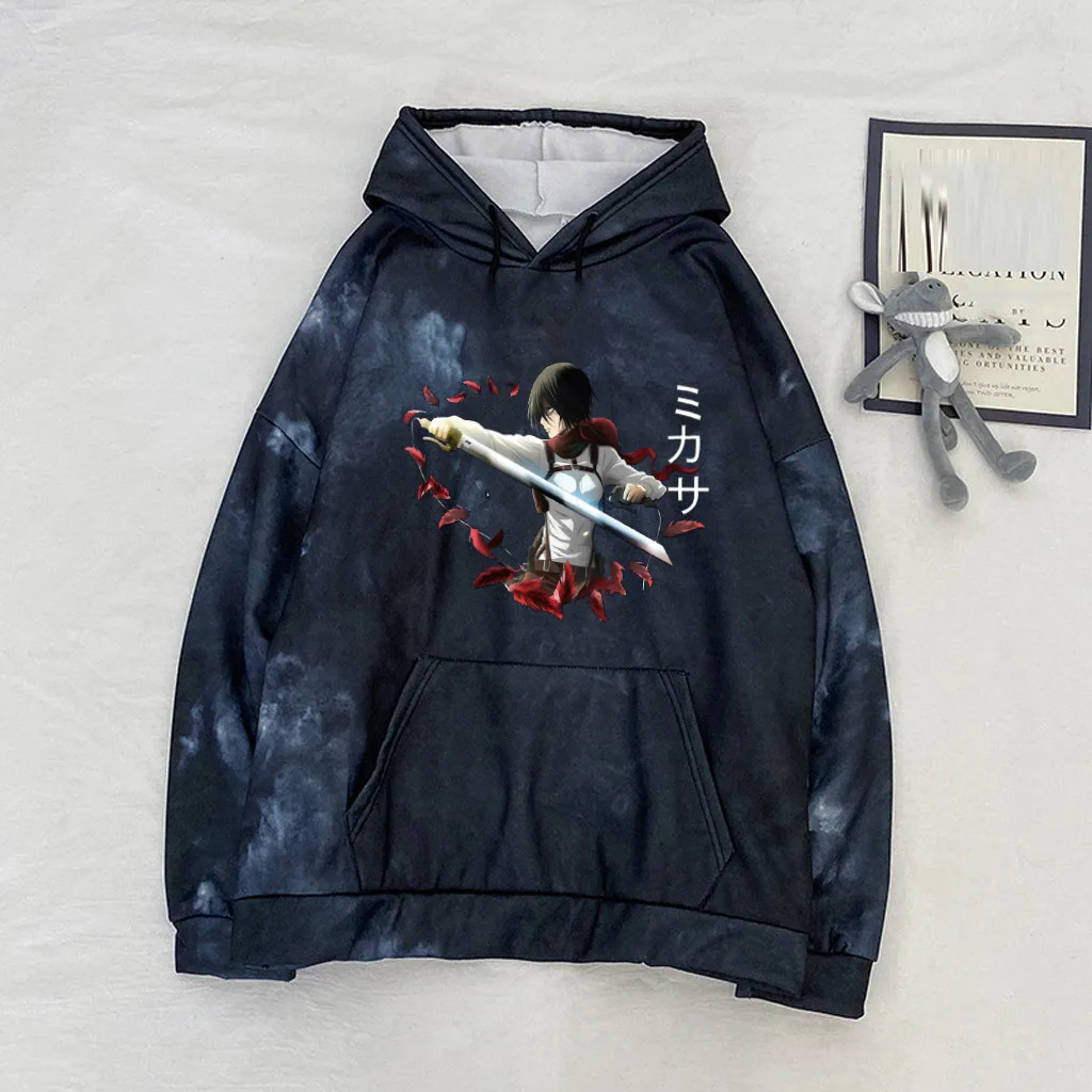

Attack on Attack Hoodie Tie-dye Pullover Tops Long Sleeve Fashion