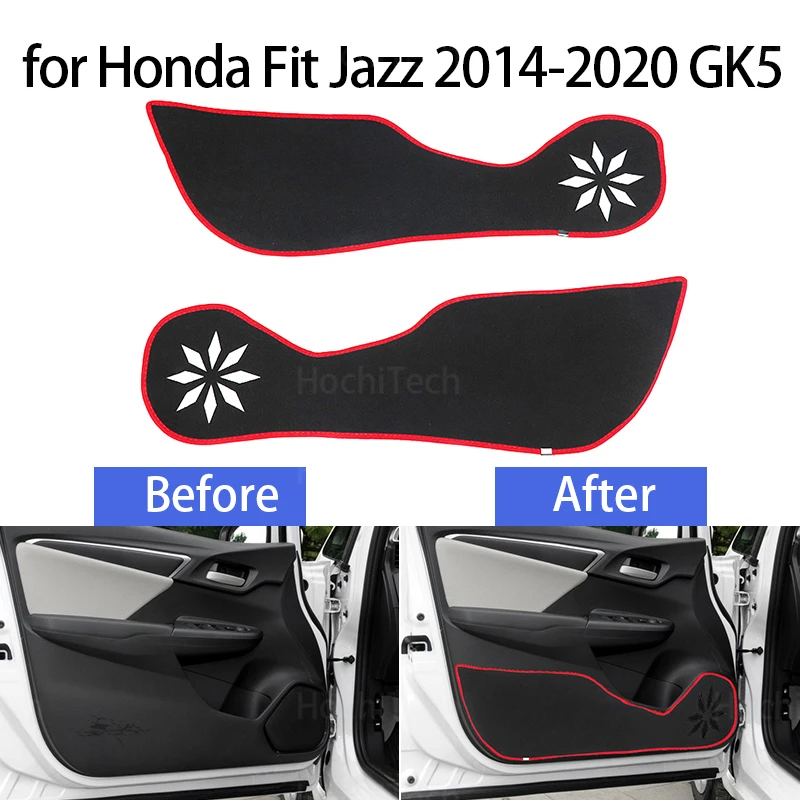 

Защитный коврик с боковыми краями, защитный коврик, противоударный коврик для двери автомобиля, наклейка для Honda Fit Jazz 2008-2011 GE6, аксессуары