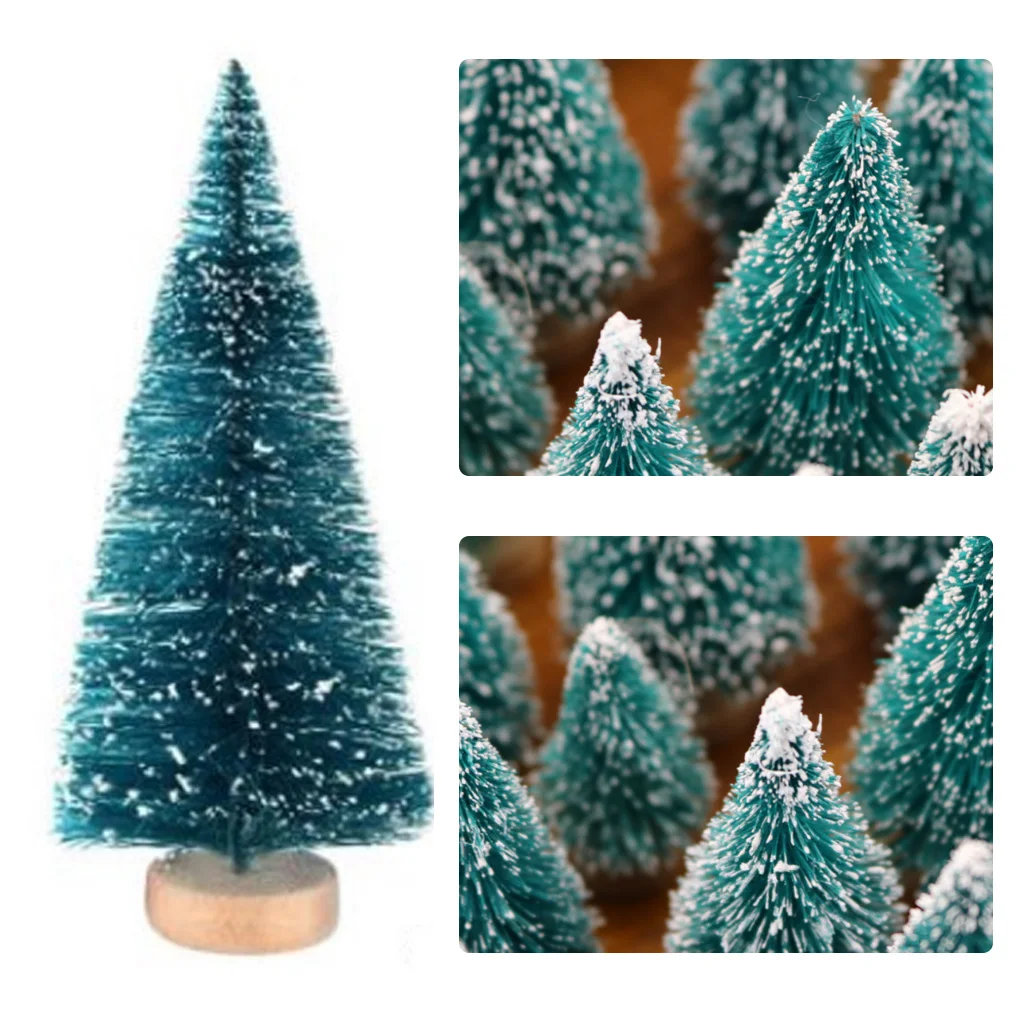 

34 Pcs/set Mini Christmas Tree Indoor Desktop Window Garden Decoration Christmas Tree DIY Accessory Home Office Ornament 2021