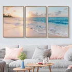 Скандинавский морской пейзаж, настенные художественные принты, солнечный пляж, холст, печатные плакаты и картины для спальни, гостиной, домашний декор