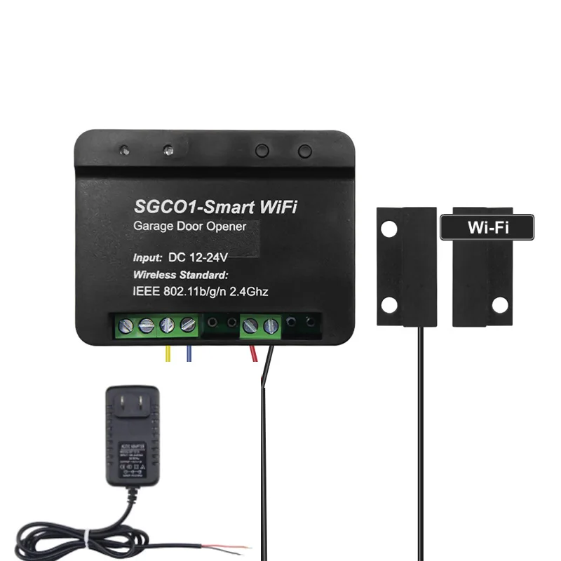 

Smart WIFI Garage Door Opener Receiver with Sensor Adapter Mobile APP Wireless Control Module for Swing Sliding Gate Door Opener