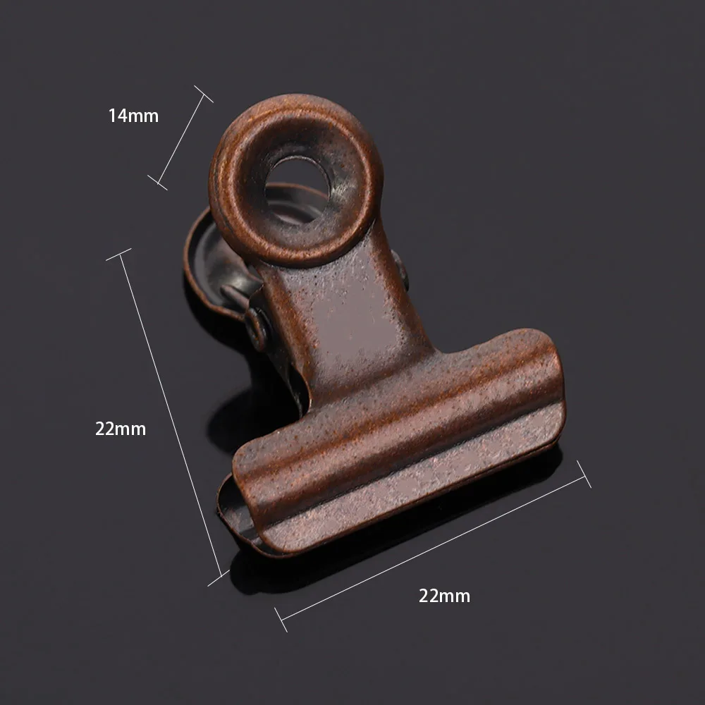 

6 Pcs Kitchen Food Sealing Bag Clips 22mm Stainless Steel School Letter Paper Photo File Clip Kitchen Bags Clamps