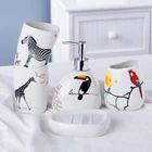 Набор керамических принадлежностей для ванной комнаты, органайзер для мыла, посуды, подстаканника, держателя для зубных щеток, дозатор жидкости, инструменты для туалета