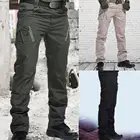 Брюки-карго мужские тактические, быстросохнущие штаны, уличные, из хлопковой смеси, с несколькими карманами, водонепроницаемые, Длинные