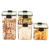 hpdear airtight food storage container set of 4 kitchen and pantry organization bpa free