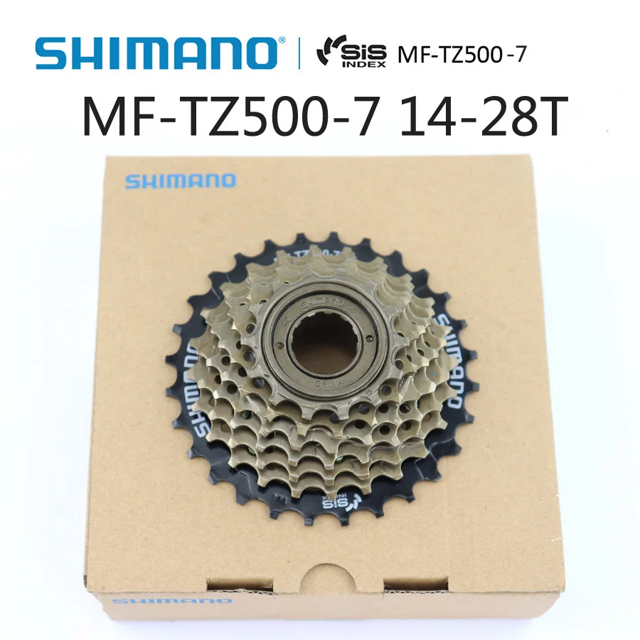 14-28T in box SHIMANO MF TZ500 7 Скорость механизм трещотки для велосипеда 14-28T 14-34T Звездочка MTB Дорожный велосипед Велоспорт велосипед Запчасти - Цвет: 14-28T in box