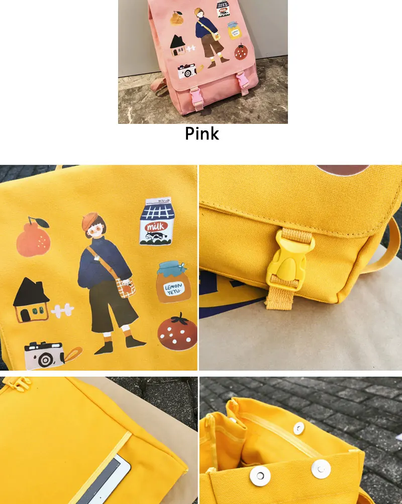 Женский холщовый школьный рюкзак для подростков Mochilas Bookbag модный школьный рюкзак для девочек черная школьная сумка