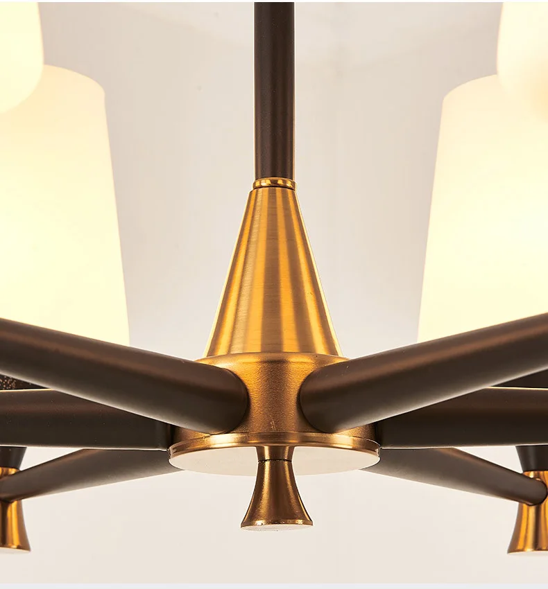 Modern Chandelier Lamps Lights Iron Lampshade Vintage LED Chandeliers Living Room Bedroom Dining Restaurant Hanging Light | Освещение