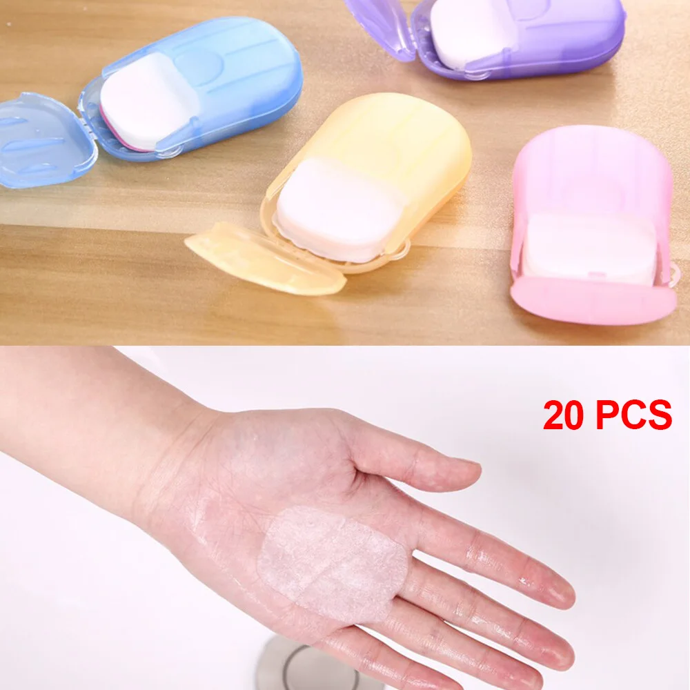 Одноразовая фотобумага 20 шт. с контейнером для хранения мыла|Портативные