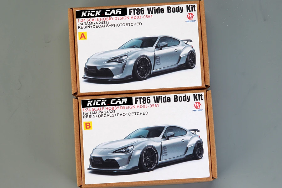 

1/24 Resin Retrofit For Car Models Hobbydesign HD03-0561 Artisan Spirits GT86 Wide Body Kit For T 24323 Resin+PE+Decals+Metal