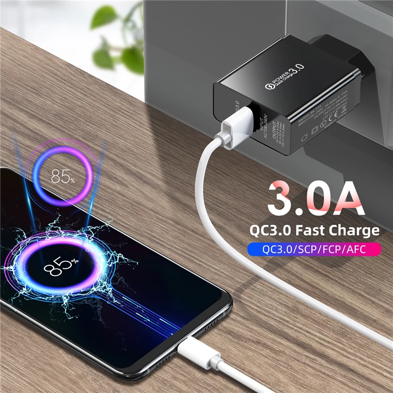 Быстрое зарядное устройство Lovebay 3 0 USB мобильный телефон 18 Вт европейская вилка
