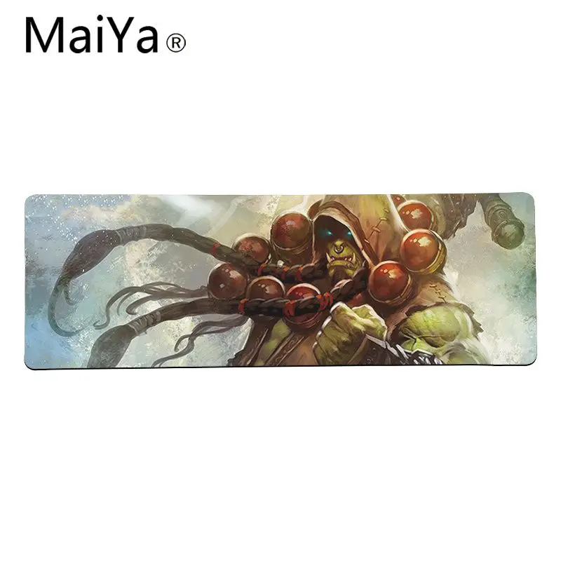 Lock Edge 40X90cm Maiya WOW World of Warcraft Thrall Illidan резиновый ПК компьютерный игровой коврик для мыши большой коврик для мыши клавиатуры коврик - Цвет: Lock Edge 40X90cm