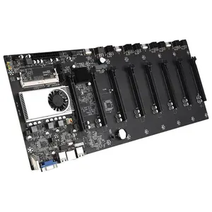 btc 37 bitcoin mining motherboard atx24 pin 8 video card slot ddr3 memory vga interface desk computer motherboard mining machine free global shipping