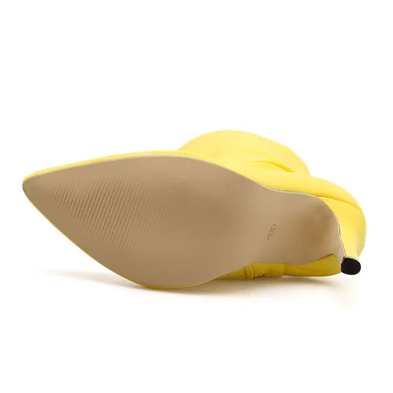 GENSHUO/Женская обувь женские сапоги до середины икры на высоком каблуке с