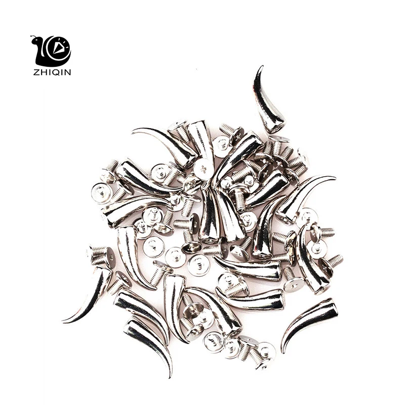 21 мм серебро кожевенное ремесло заклепки Кошачий коготь конические Шпильки