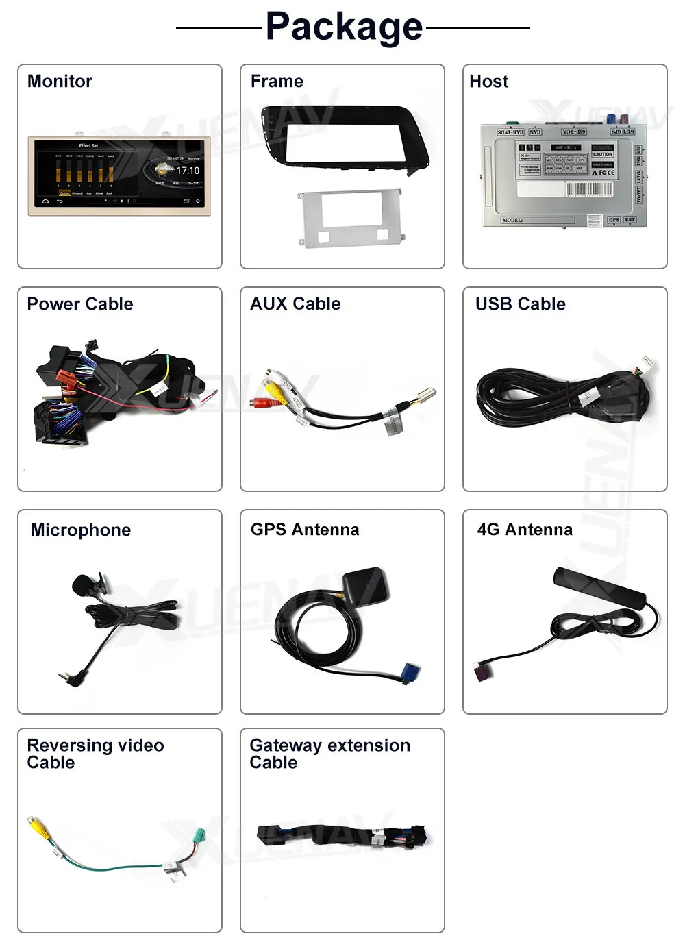 

XUENAV 8.8 inch 10 PIN Car GPS Navigation radio player for-Audi Q5 2009-2016 Android Auto multimedia Player head unit