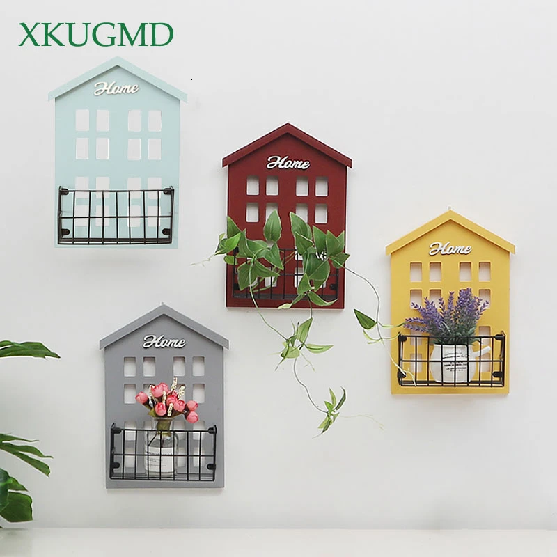 Настенный стеллаж для хранения мусора деревянный дом скульптура