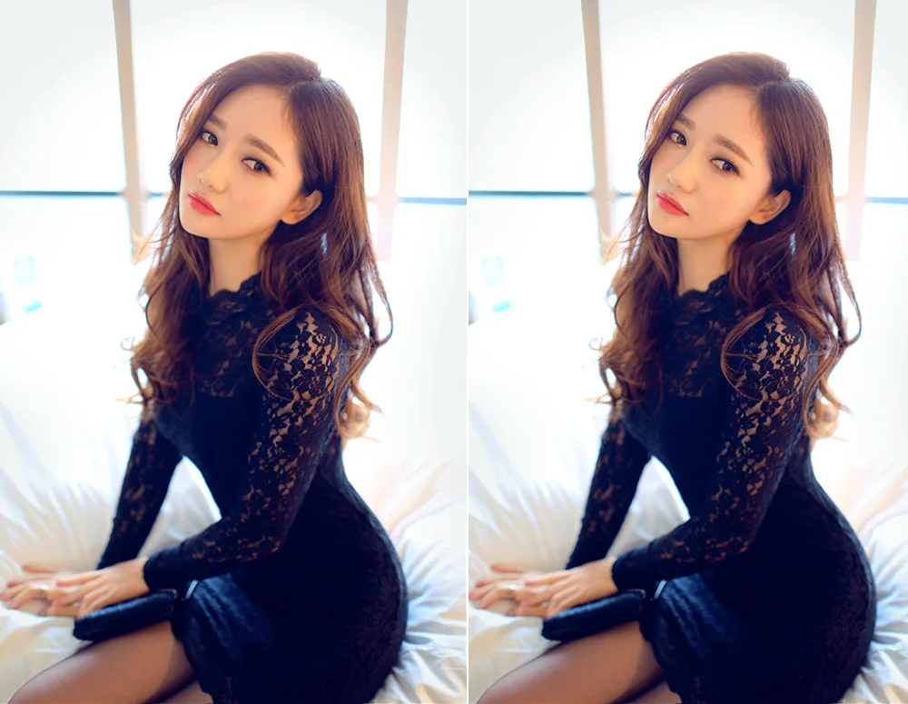 

BGW 2020 Women Round Neck Long Sleeve Lace Black Bodycon Mini Dress Elegant Hollow Out Lace Short Sexy Cocktail Party Club Dress