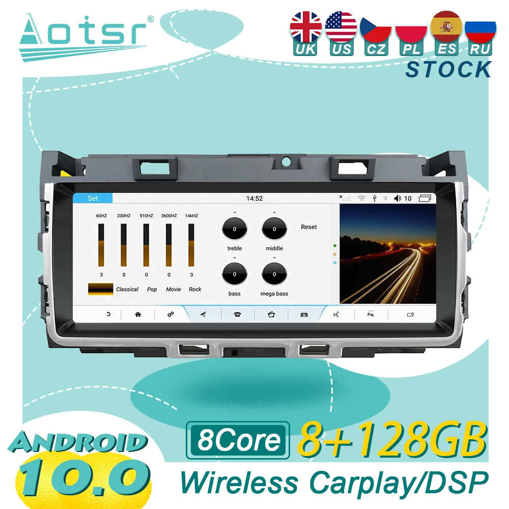 

For Jaguar XF XFL 2016 2017 2018 Android 10 Car GPS Navigation Radio Screen Multimedia Fast boot HD Screen WIFI BT