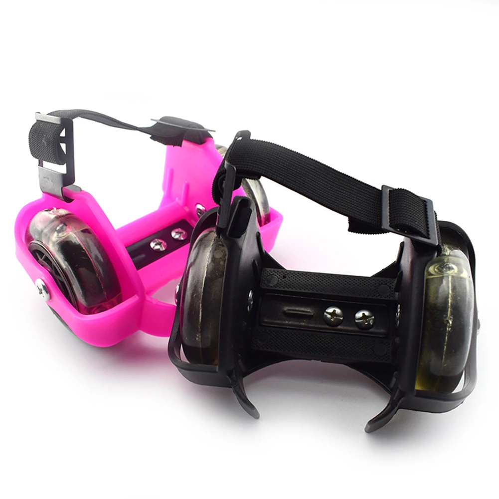 1 пара детских уличных регулируемых светодиодных колесных ролики на пятку