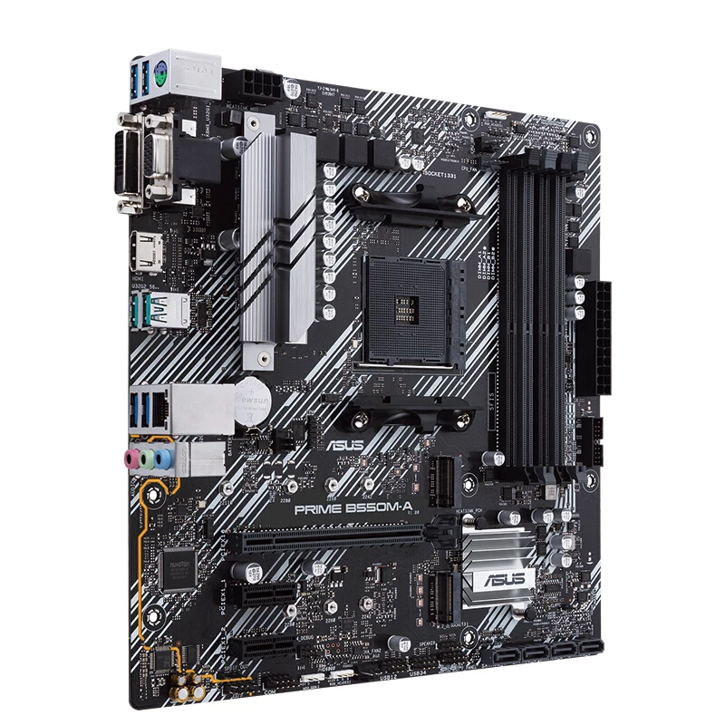 Kaufen Marke Neue ASUS PRIME B550M-A MATX Motherboard Unterstützung PCIe 4,0 Dual M.2 Ryzen CPU 3600X/3700X/5600X (AMD B550/Buchse AM4) PC DIY