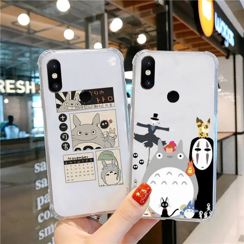 

My Neighbor Totoro Phone Case Transparent for Xiaomi cc max mix note 3 2 6 8 5 10 11 9 10 play x s se lite pro
