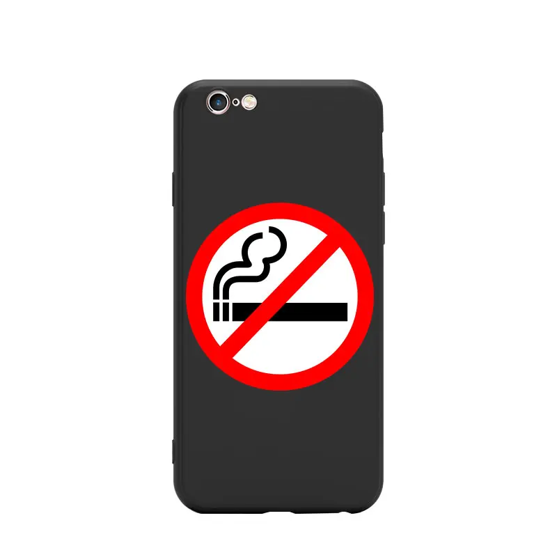 For iPhone 6 7 8 S XR X Plus 11 Pro Max No Smoking Give Up Cessation Abandon Nicotine Fraternity Theme TPU Phone Cases | Мобильные