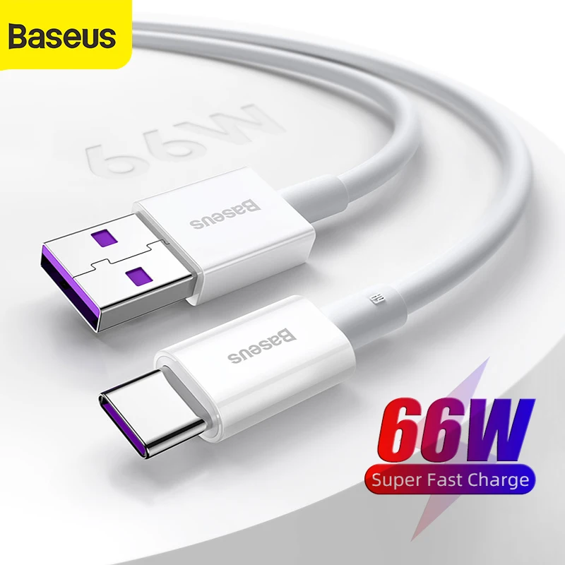 Baseus 66W 6A USB Typ C Kabel Für Huawei P40 Pro Mate 40 30 Aufzurüsten 66W/40W Schnelle Ladegerät USB C Kabel Für Huawei P30 Pro