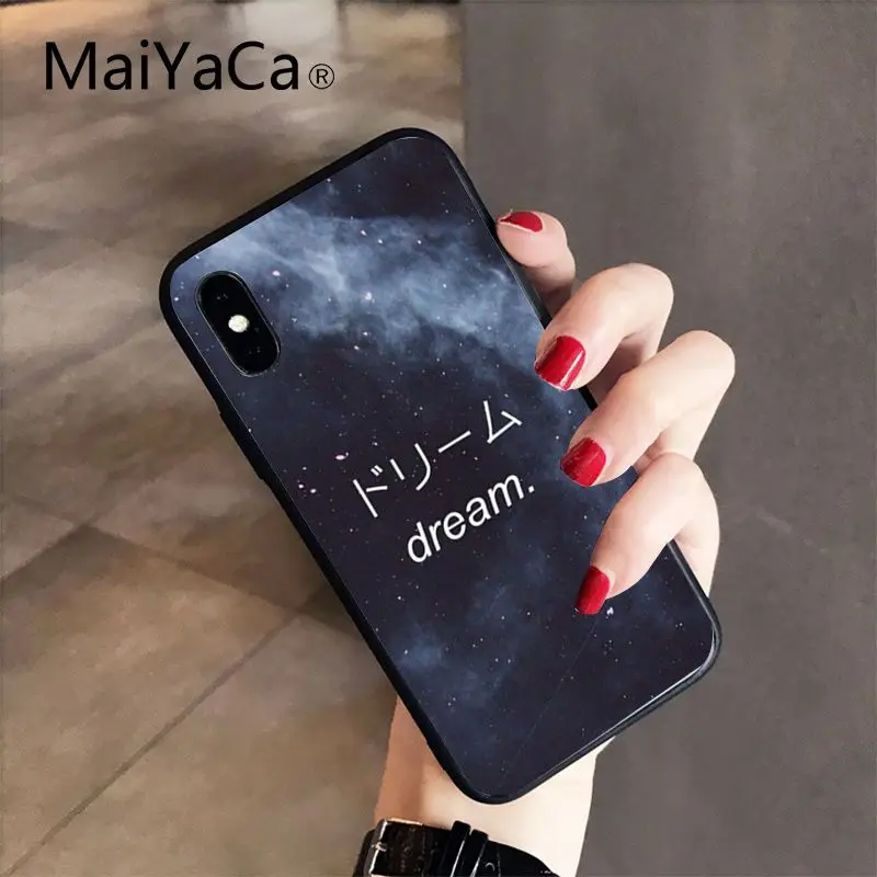 A4 MaiYaCa японское аниме эстетическое текстовое письмо роскошный уникальный дизайн чехол для телефона iPhone 5 5Sx 6 7 7plus 8 8Plus X XS MAX XR - Цвет: A4