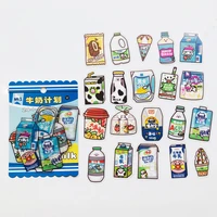 40 pcs pack kawaii milk ice cream schedule diary decorative stickers notebook album phone decoration
