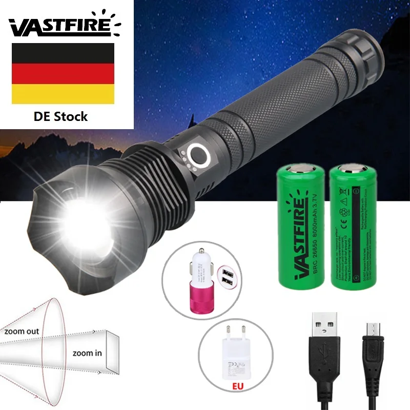 XHP70.2 самая мощная светодиодная вспышка светильник usb зум тактический фонарь xhp70.2