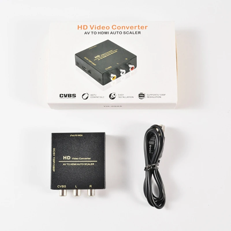 Адаптер AV-HDMI преобразователь RCA-HDMI HD для ПК // PS4/PS3/TV/STB/VHS/VCR/Camcorder/DVD 1080P |
