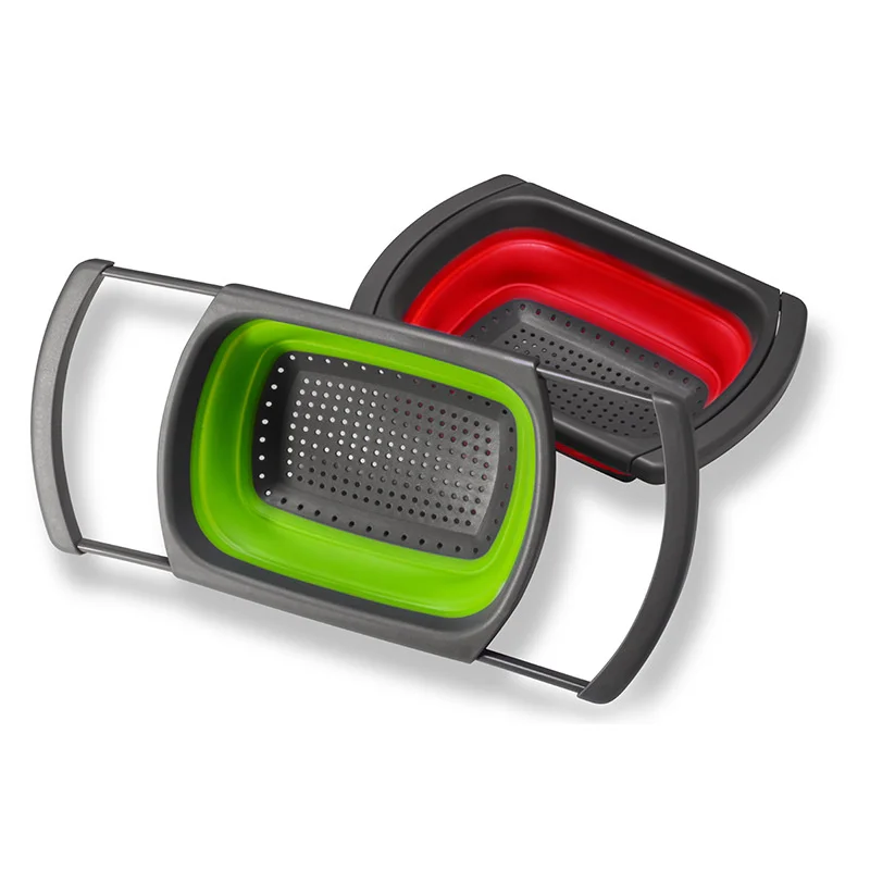 

Foldable silicone Escort for cooking, fruit brush basket, vegetables, silicone sealant, kitchen accessories