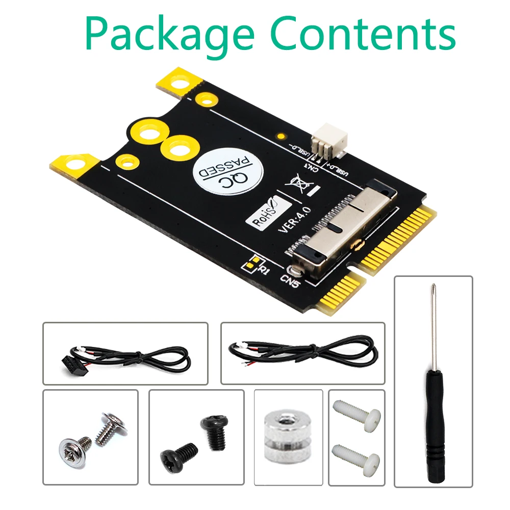 Плата адаптера преобразователя Mini PCIe для Broadcom BCM943602CS BCM94360CD BCM94331 BCM94331CD BCM943224P Wi-Fi и