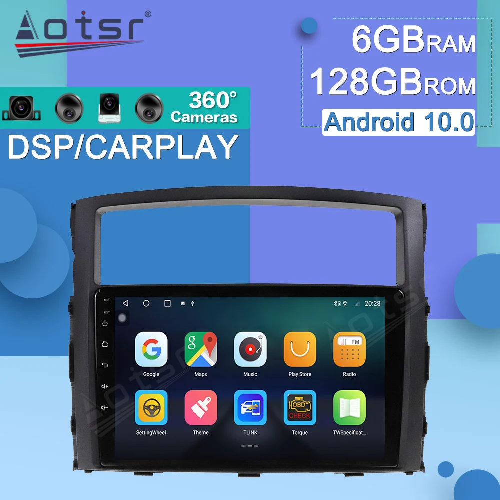 

Автомагнитола для Mitsuishi Pajero 2006-2011, мультимедийный видеоплеер, навигация GPS, Android, стереоприемник 2 Din, головное устройство DSP